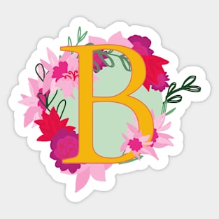 Monogram B, Personalized Initial Sticker